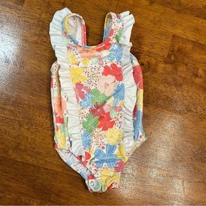 Little English multicolor floral one piece swimsuit size 18 months